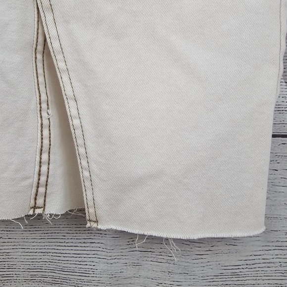 GB Gianni Bini S Small Strapless Denim Midi Jean Dress Off-White Slit NWT L797 - Picture 9 of 10